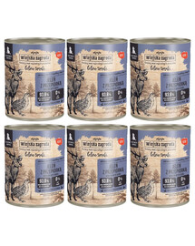 WIEJSKA ZAGRODA Leśne smaki Jeleń z przepiórką mokra karma dla szczeniąt 6x800 g