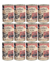 WIEJSKA ZAGRODA Leśne smaki Dzik z jagnięciną mokra karma dla psów starszych 12x400 g