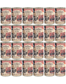 WIEJSKA ZAGRODA Leśne smaki Dzik z jagnięciną mokra karma dla psów starszych 24x400 g