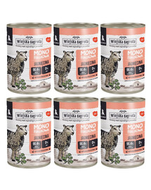 WIEJSKA ZAGRODA Jagnięcina Monobiałkowa mokra karma dla szczeniąt 6x400 g