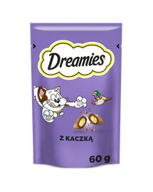 DREAMIES Chrupiące przysmaki dla kota o smaku kaczki 60 g