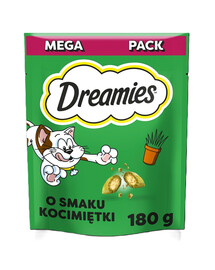 DREAMIES Mega Pack Chrupiące przysmaki dla kota o smaku kocimiętki 180 g