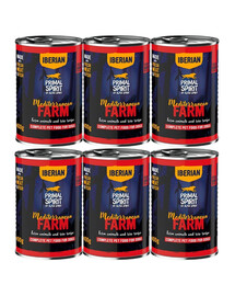 PRIMAL SPIRIT Iberian Mediterranean Farm mokra karma dla psa 6x400 g