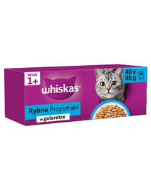 WHISKAS Adult saszetki w galaretce 40x85g dla dorosłych kotów