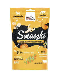 Smaczki z jagnięciną dynią bananem i morelą 15 g