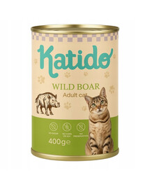 Adult Cat Wild Boar 400 g dzik z olejem z łososia dla kotów