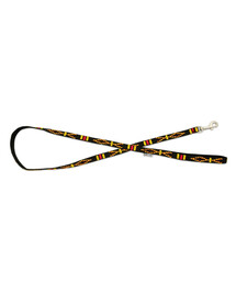 Smycz dla psa z etnicznym wzorem 10mm/120cm czarna