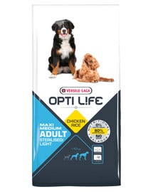 VERSELE-LAGA Opti Life Adult Light Medium&Maxi dla otyłych ras średnich i dużych 12,5 kg