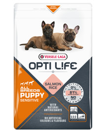 VERSELE-LAGA Opti Life Puppy Sensitive dla szczeniąt z wrażliwym układem pokarmowym Łosoś 12.5kg