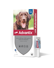 ADVANTIX Roztwór do nakrapiania dla psów od 25 do 40 kg (4 x 4 ml)