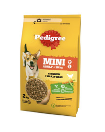 PEDIGREE Adult MINI 6x2kg z drobiem i warzywami sucha karma pełnoporcjowa dla dorosłych psów małych ras
