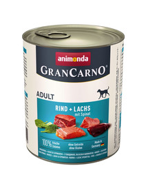 Grancarno Wołowina i rdzawiec ze szpinakiem 800 g