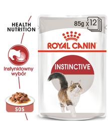 Instinctive 12x85 g w sosie karma mokra w sosie dla kotów dorosłych, wybrednych