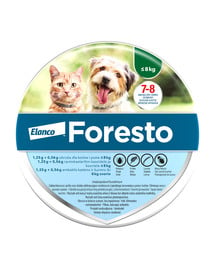 FORESTO Obroża dla psa i kota przeciw kleszczom i pchłom poniżej 8 kg