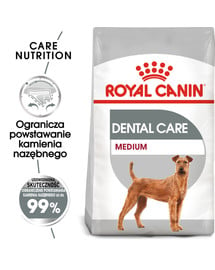 Medium Dental Care karma sucha dla psów dorosłych, ras średnich, redukująca powstawanie kamienia nazębnego 3 kg