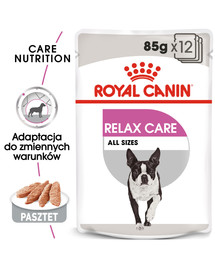 Relax Care karma mokra - pasztet dla psów dorosłych narażonych na działanie stresu 12 x 85 g