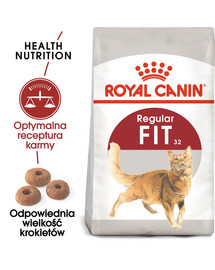 REGULAR FIT 32 4 kg karma sucha dla kotów dorosłych, wspierająca idealną kondycję
