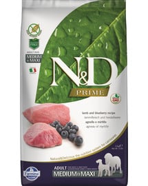 N&D Prime dog adult medium & maxi lamb & blueberry 2,5 kg