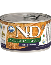 N&D Ancestral grain dog mini lamb & blueberry 140 g