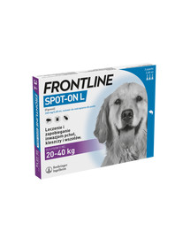 FRONTLINE Spot-on przeciw kleszczom i pchłom dla dużych psów L psy 20-40 kg 3 pipetki