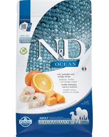 N&D Ocean dog codfish, pumpkin, orange Adult medium & maxi 2,5 kg
