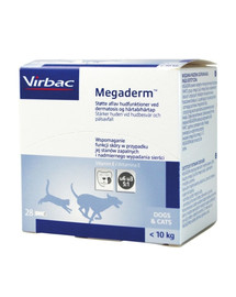 Megaderm 28x4 ml suplement diety dla psów i kotów do 10 kg na problemy skórne