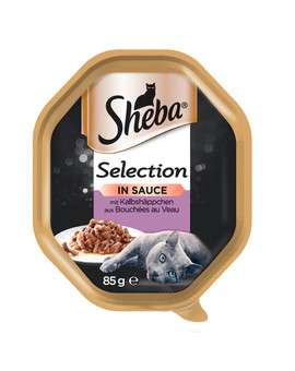 SHEBA Selection in Souce 85g mokra pełnoporcjowa karma dla dorosłych kotów z cielęciną w sosie