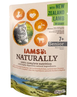 Naturally – mokra karma dla starszych kotów z jagnięciną nowozelandzką w sosie