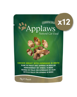 Cat Pouch 12 x 70 g mokra karma dla kota z kurczakiem i szparagami
