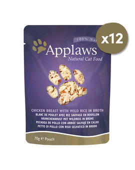 Cat Pouch 12 x 70 g mokra karma dla kota z kurczakiem i dzikim ryżem