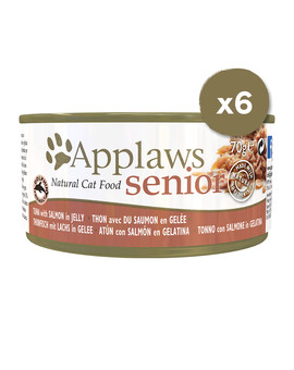 Cat Tin Senior 6 x 70 g mokra karma dla kota z tuńczykiem i łososiem