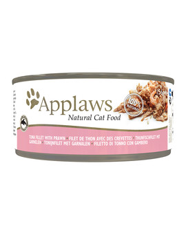 APPLAWS Cat Tin Tuna Fillet with Prawn 72x156g mokra karma dla kotów Filet z tuńczyka i krewetki