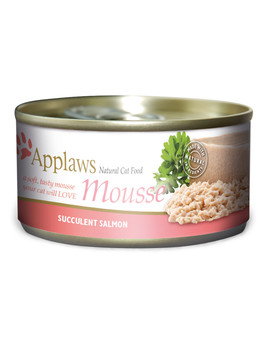 APPLAWS Cat Mousse Tin Salmon 72x70g mokra karma dla kota - Łosoś w musie