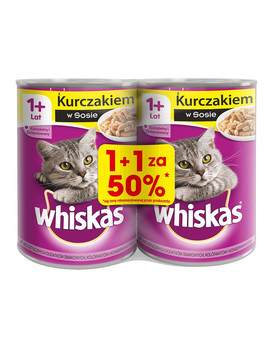 Adult puszka 24x400g - mokra karma dla kotów z kurczakiem w sosie (12szt. za 50%)