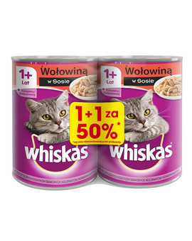 Adult puszka 24x400g - mokra karma dla kotów wołowiną w sosie (12szt. za 50%)