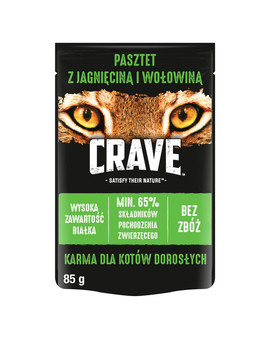 saszetka 24 x 85g - pasztet z jagnięciną i wołowiną (pełnoporcjowa mokra karma bezzbożowa dla dorosłych kotów)