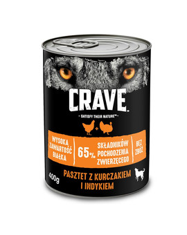 puszka 24 x 400g - pasztet z kurczakiem i indykiem (pełnoporcjowa mokra karma bezzbożowa dla dorosłych psów)