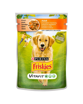 Vitafit Adult z kurczakiem i marchewką w sosie 100g mokra karma dla psów