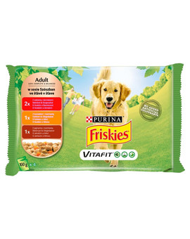 Vitafit Adult Mix smaków mięsnych 4x100g mokra karma dla dorosłych psów