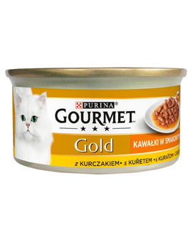 Gold Sauce Delights z kurczakiem 85 g mokra karma dla kotów