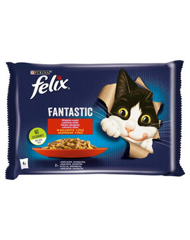 FANTASTIC Wiejskie Smaki w galaretce (królik, jagnięcina) 24x85g mokra karma dla kota