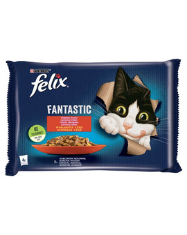 FANTASTIC Wiejskie Smaki w galaretce (kurczak, wołowina) 48x85g mokra karma dla kota