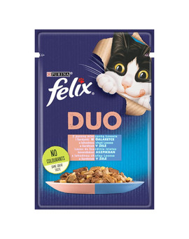 Duo Łosoś i Sardynka w galaretce 85 g mokra karma dla kota