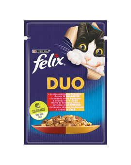 Duo Wołowina i Drób w galaretce 85 g mokra karma dla kota