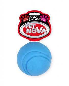 DOG LIFE STYLE Piłka tenisowa 5cm, niebieska, aromat wołowina