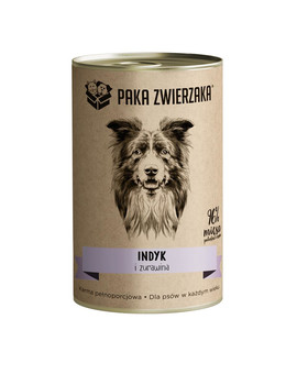 PAKA ZWIERZAKA Indyk i żurawina 6x400 g mokra karma dla psów