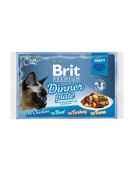 Premium Gravy fillet Dinner plate Saszetki w sosie dla kotów, mix smaków 52 x 85 g
