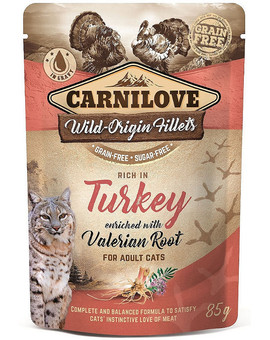 Turkey & Valerian 24 x 85g mokra karma dla kota indyk i waleriana