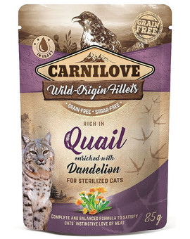 Quail & Dandelion 24 x 85g mokra karma dla kotów kastrowanych Przepiórka z mniszkiem