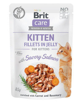 Care Kitten Fillets in Jelly Savory Salmon 24 x 85 g Łosoś